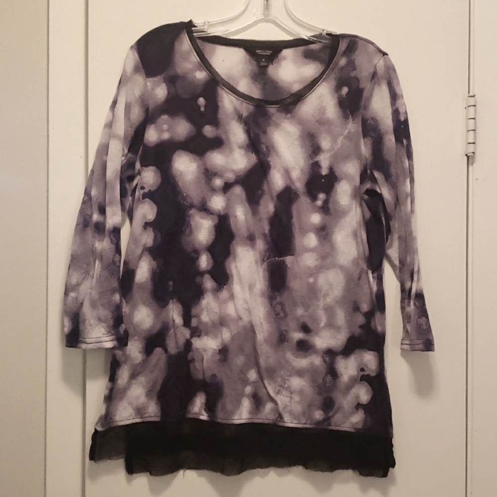 Simply Vera Vera Wang Purple Blouse size M